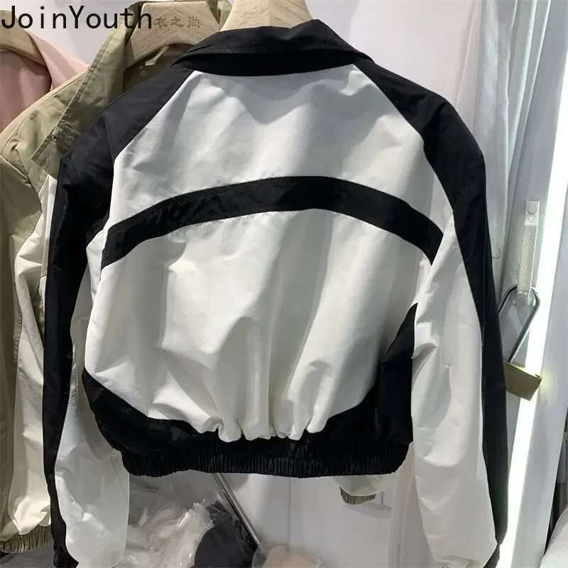 Jackets for Women Stand Neck Long Sleeve Outwear Crop Tops 2025 Ropa Mujer Streetwear Fashion Casual Korean Clothing Y2k Coat