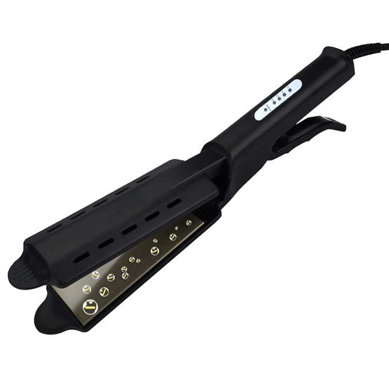 Ceramic Tourmaline Ionic Flat Iron Hair Straighten Four-gear Temperature Setting Steam Hair Straightener Hair CrimperXJ250621