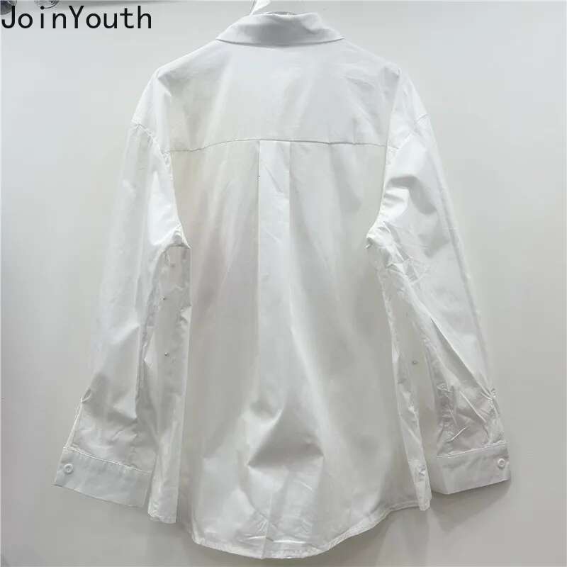 Korean Blouse Womens Clothing Heavy Beding 3D Floral Long Sleeve Shirts Sweet Loose White Blouse Tops 2025 Camisas De Mujer