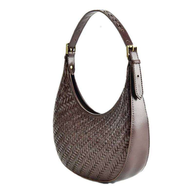 2023 New Braided Baotou Layer Cowhide Retro Underarm Europe And America Leather Female Bag Pure Hand 2025/06/22