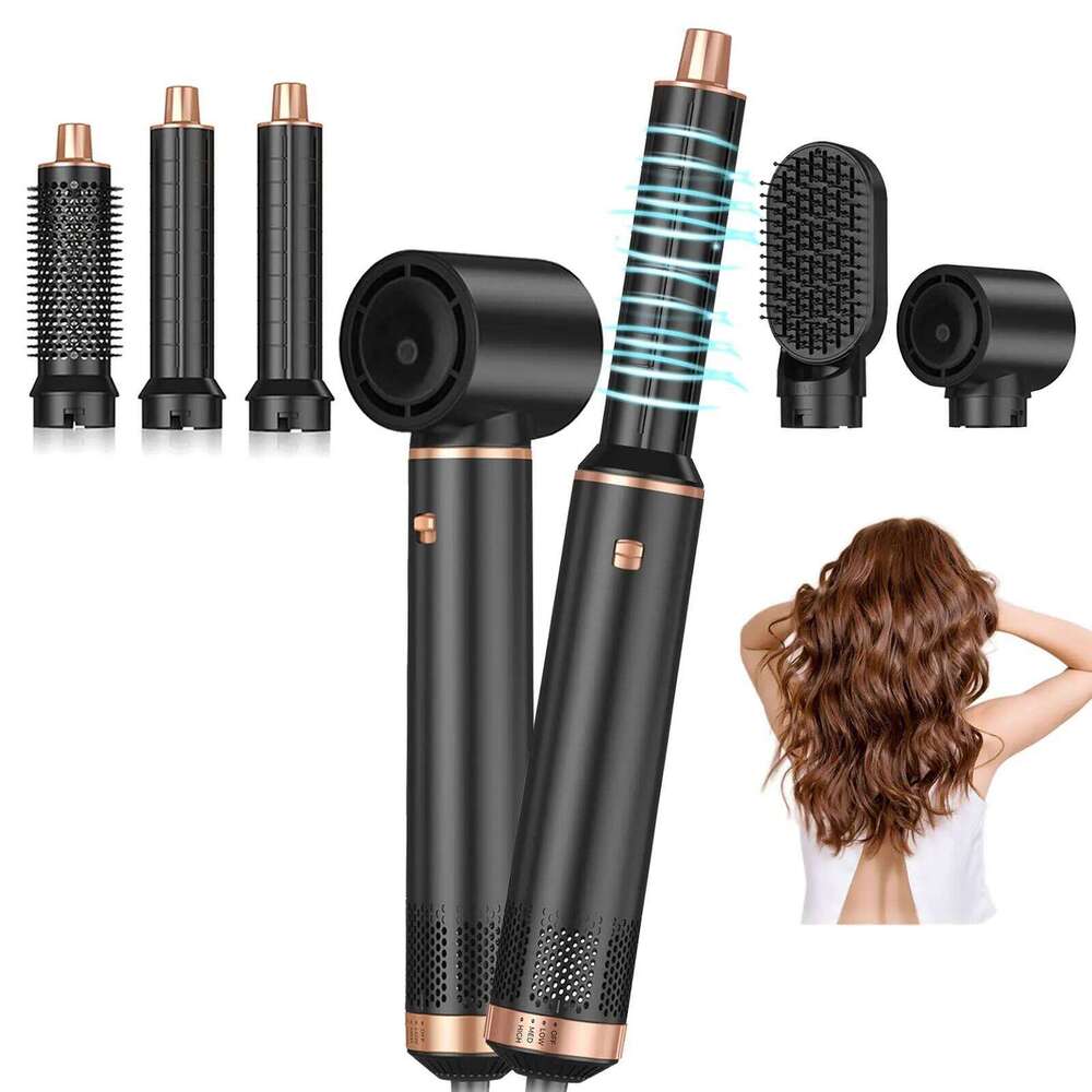 5 In 1 Blow Negative Ionic Hot Air Brush Electric Hair Dryer With Comb For Fast Drying Curling