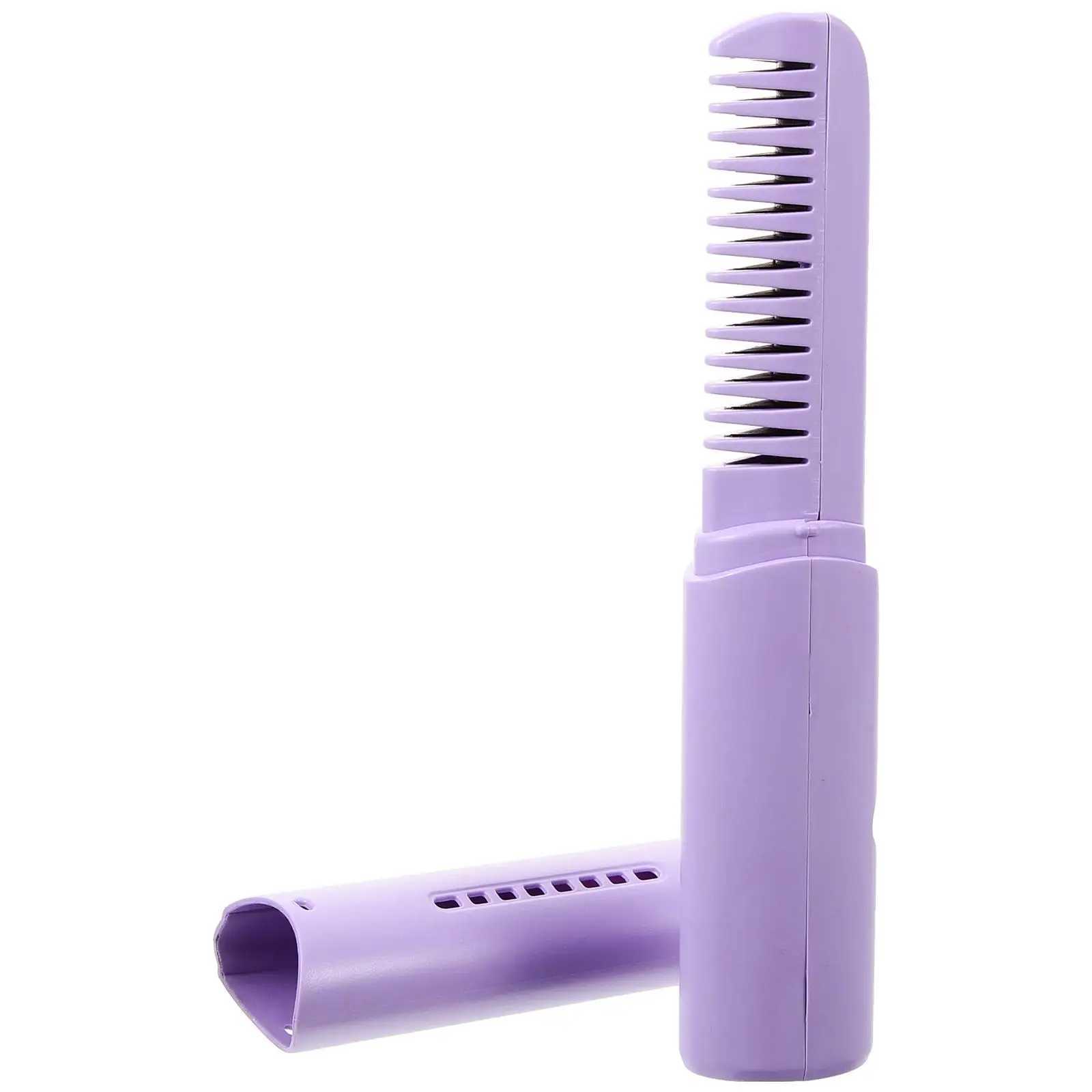 Cordless Heated Hair Straightening Brush USB Rechargeable Mini Portable Comb Travel Size Multifunctional Scalp Massage HealthyXJ250621