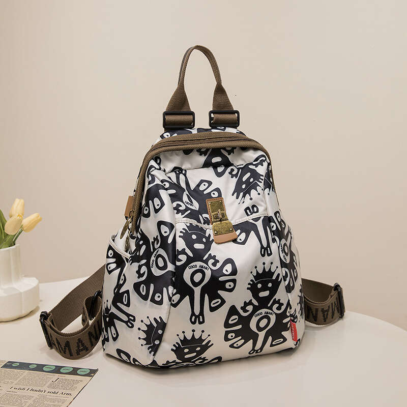 Large Capacity Women's 2025 New Fashion Commuter Oxford Cloth Ladies Backpack Casual Travel Bag