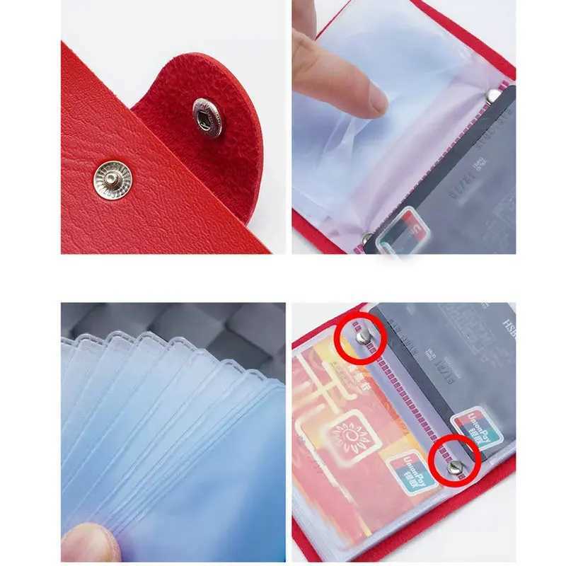 24 Bits Holder Business Bank Card Pocket PU Large Capacity Card Cash Storage Clip Organizer Case ID Holder Pouch Z250621