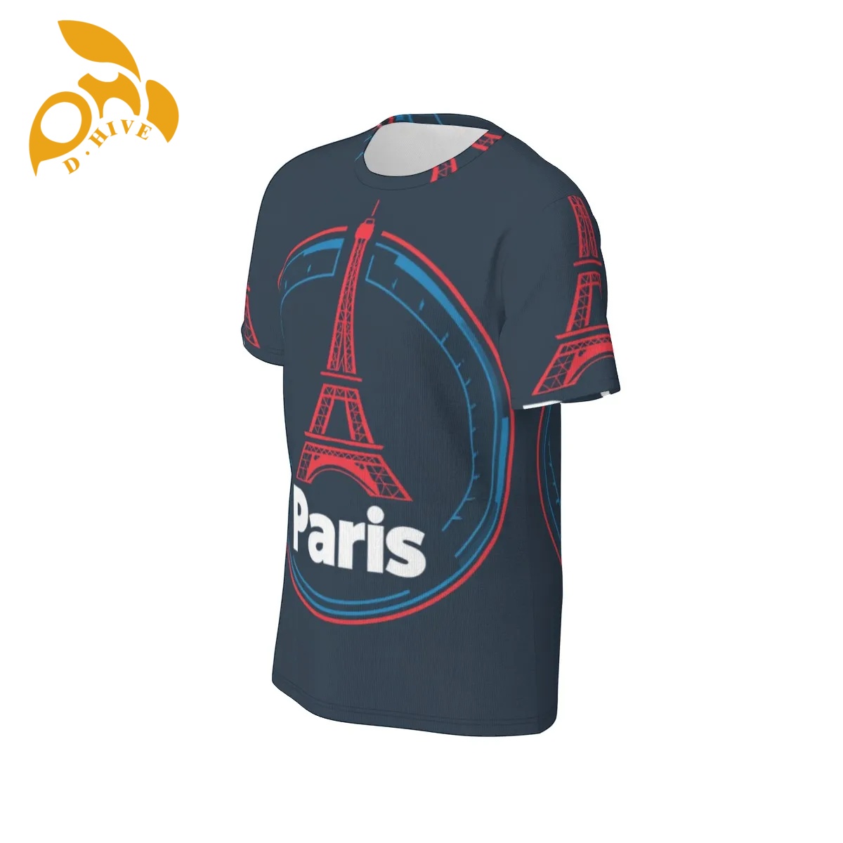 free shipping of customized fashionable All-Over Print Men's O-Neck T-Shirt | 190GSM Cotton | Birdseye with exquisite Round neck High-quality