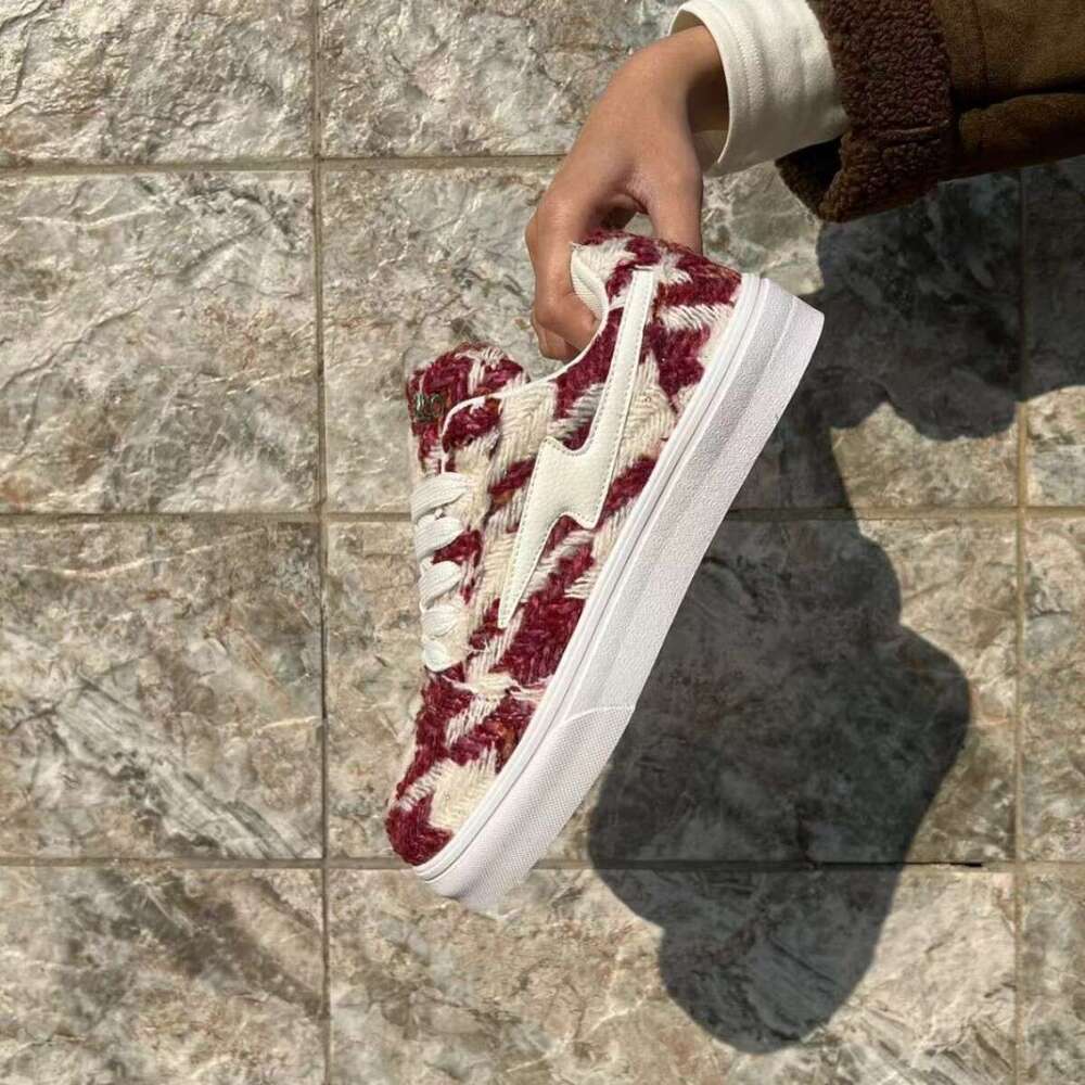 2024 Northern Wolf Country INS Style Niche Lightning Design Bread Shoes Men Ulzzang Trendy Student