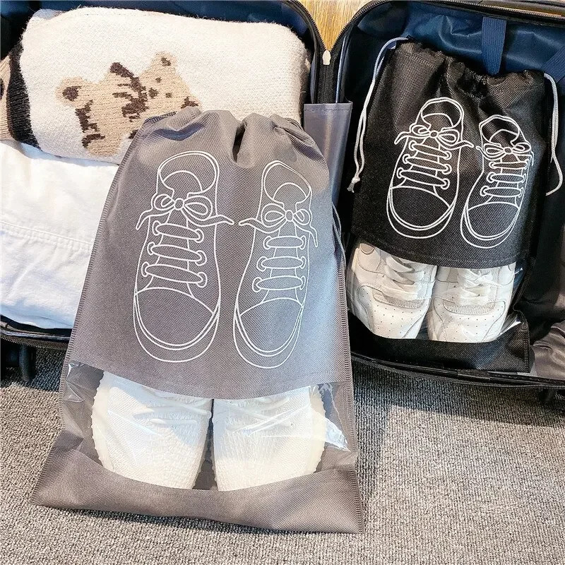 510pcs Shoes Storage Bag Closet Organizer Non Woven Travel Portable Waterproof Pocket Clothing Classified Draw Hanging 250612