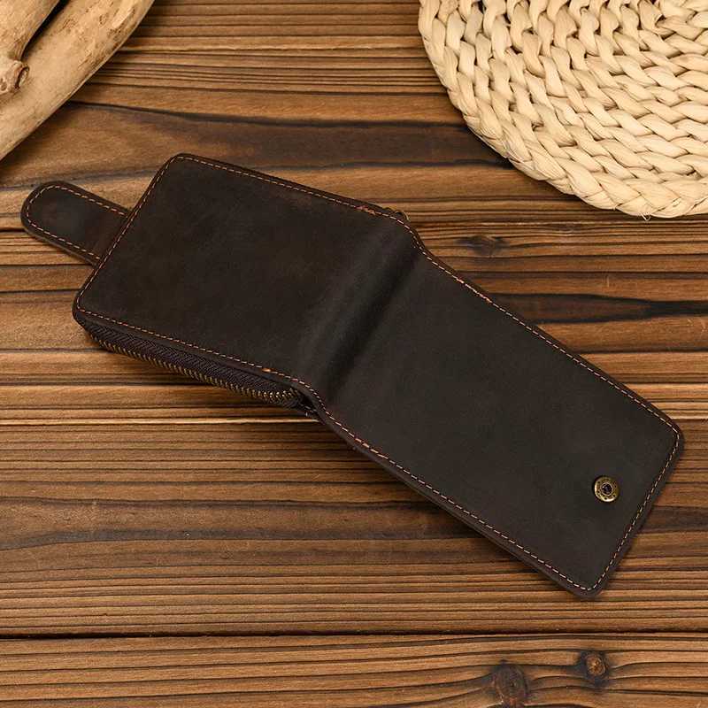 Luufan Genuine Leather Card Holder Purse Cow Leather Case Clutch Wallets Slots For Men Women Mini Slim Short Purse Z250621