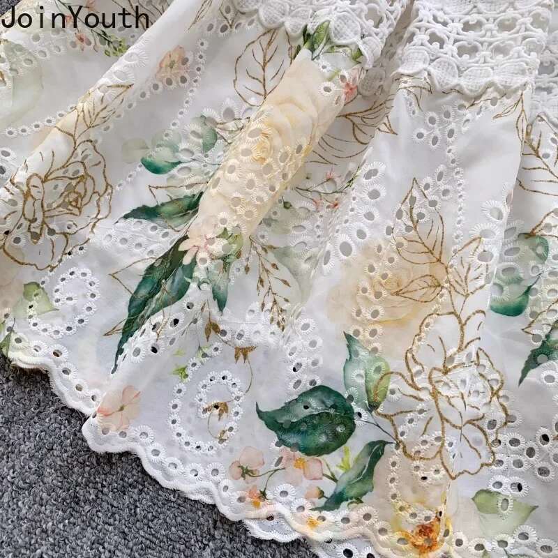 Temperament Robe Femme Chic Dresses for Women 2025 Vestidos De Mujer Slim Waist Floral Hollow Out Elegant Patchwork Lace Dress