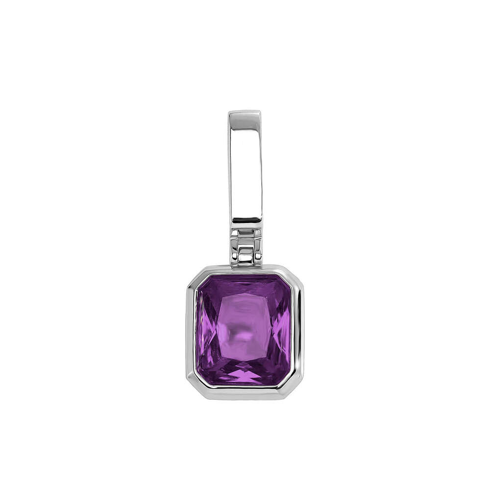 Colorful Solid Large Zircon Pendant National Trend Jewelry Simple Fashion Necklace for Men and Women Daily Trendy Match Premium