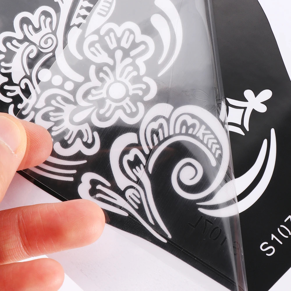 2024 Professional Henna Stencil Temporary Hand Tattoo Body Art Sticker Template Wedding Tool Flower Tattoo Stencil 250619