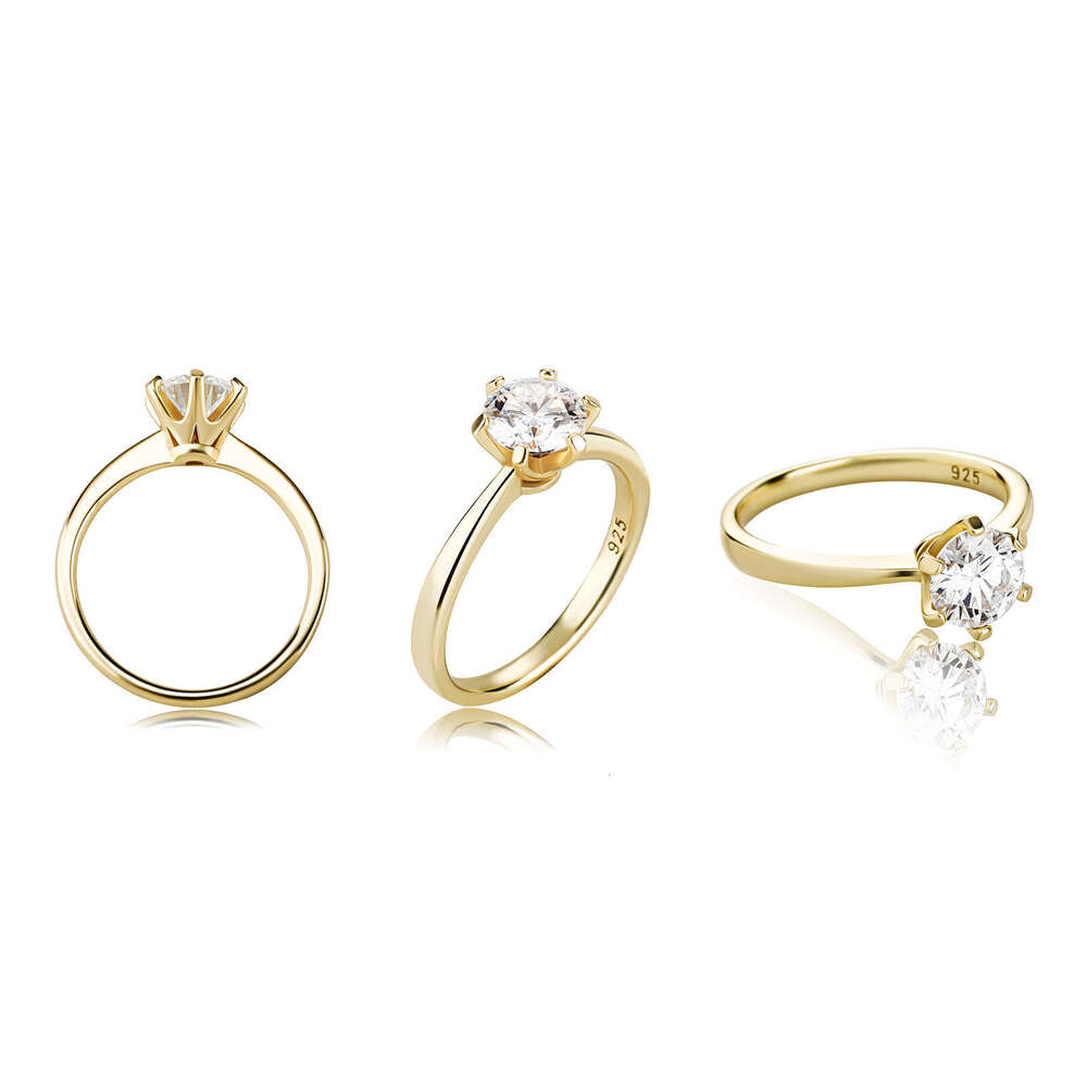INS French Style Light Luxury D Color Moissanite Ring S Silver Real Platinum Plated Live Broadcast Exclusive