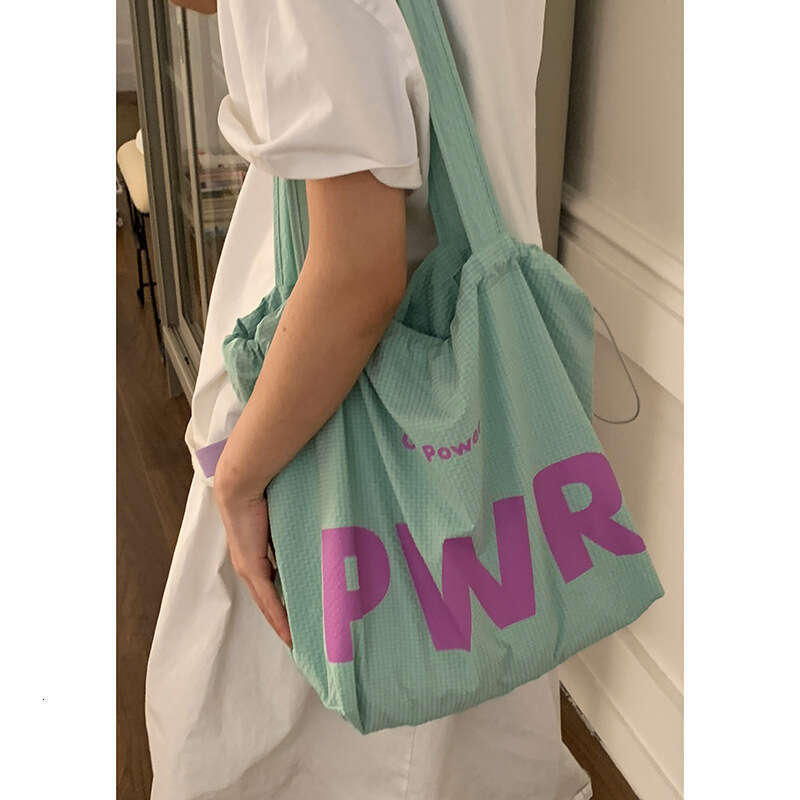 designer bag Korean Style Casual Nylon Lazy Tote for Women 2025 Letter Shoulder Large Capacity Canvas Bag