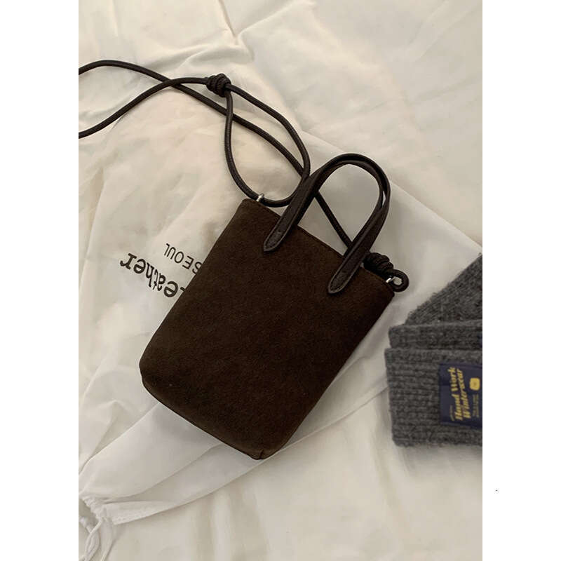 designer bag High-end Fashion Suede Handbag Mini Bucket Exquisite Cute Versatile Shoulder Crossbody Bag