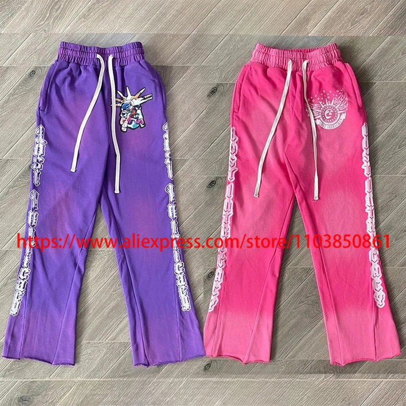 High-quality Vintage Washed Lost Intricacy Casual Pants American Trend Men Women Fashion Printed Lost Intricacy Sweatpants 250616