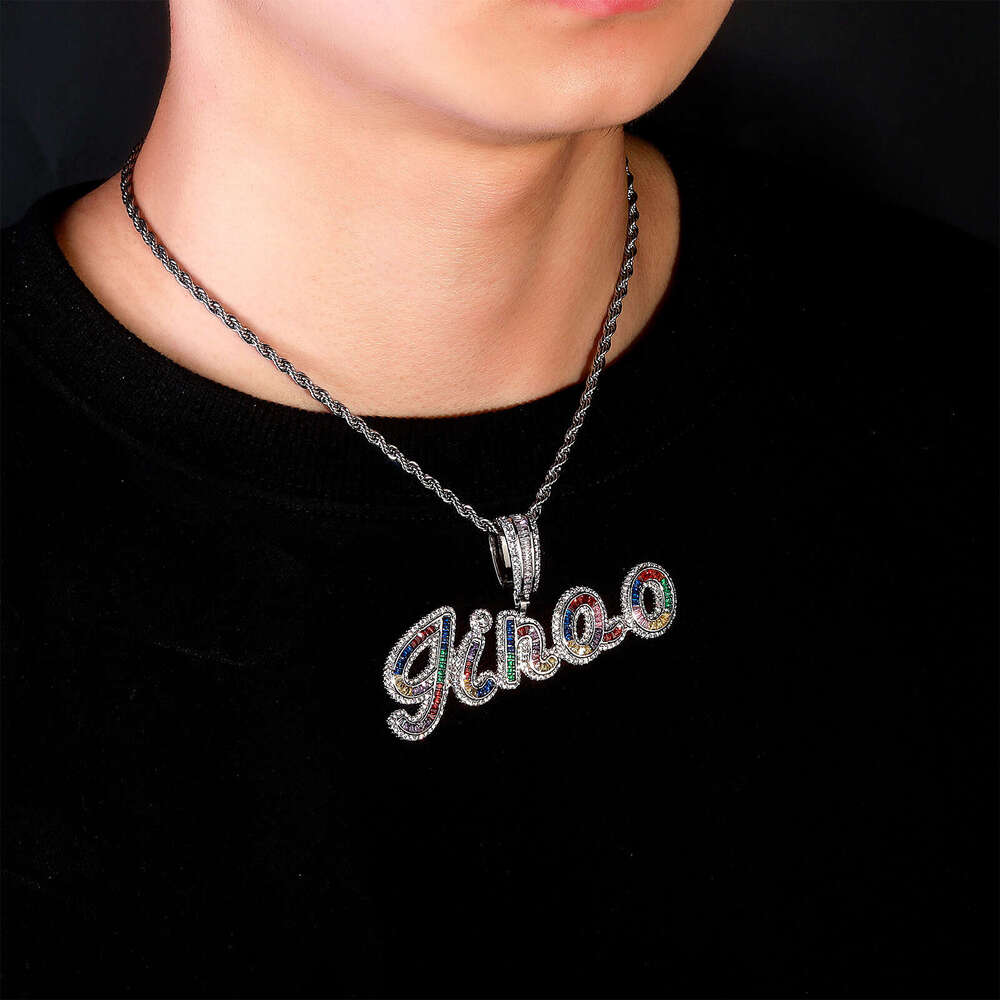 Jin Ao Fashion DIY Colorful Letter Pendant INS Trend High-end Design Couple Name Combination Necklace