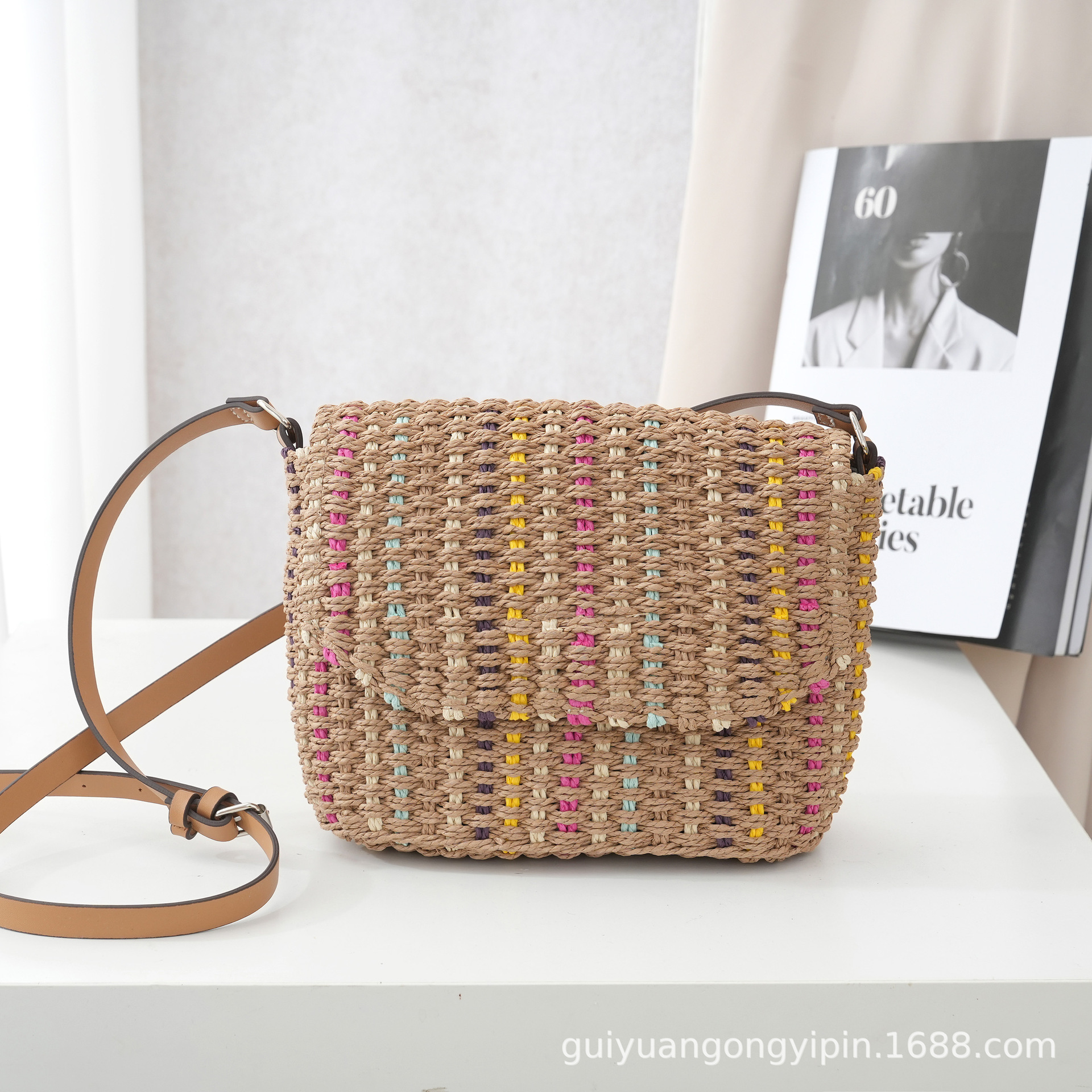Free Shipping Handmade Woven Single Room Bag Women's Designer Crossbody Bag Handbag Summer Dopamine Bag Vacation Beach Bag
