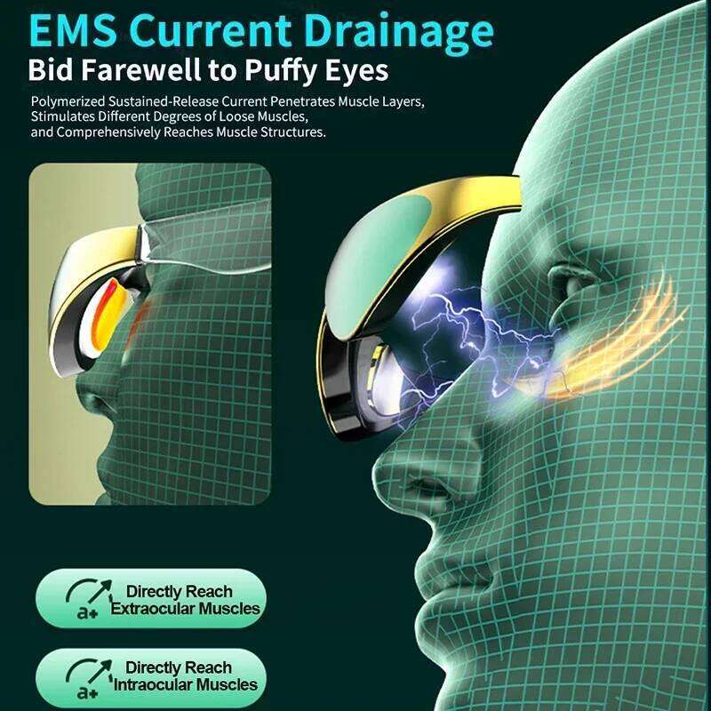 Designer Luxury Electric Massager Wrinkle Aging EMS Eye Beauty Tool Massage Rechargeable Eyes Fatigue Relief Anti Dark Circle Device