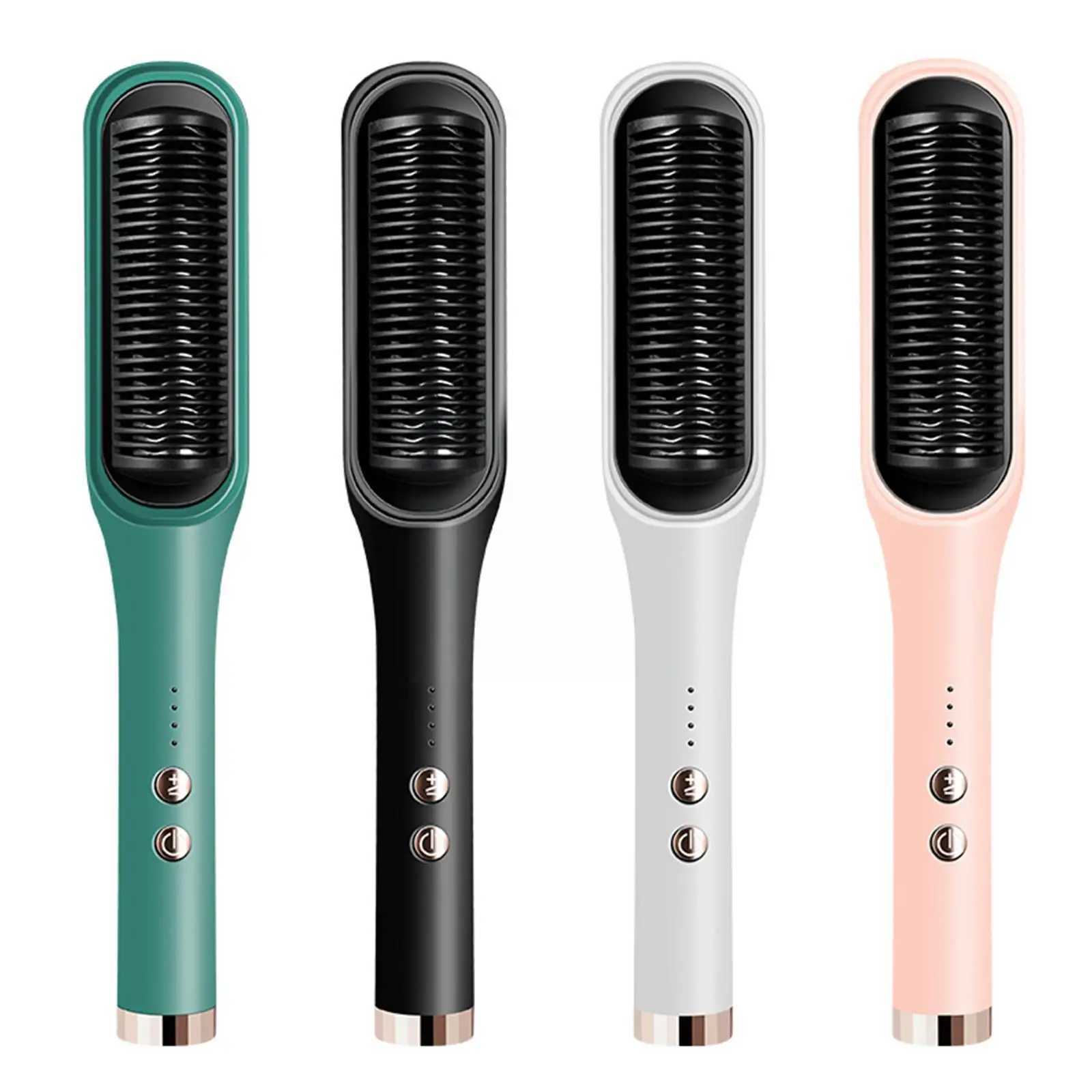 Hot Heating Hair Straightener Hot Comb Curling Iron Multi-speed Electric Straightening Comb Curling Iron Hair BrushXJ250621