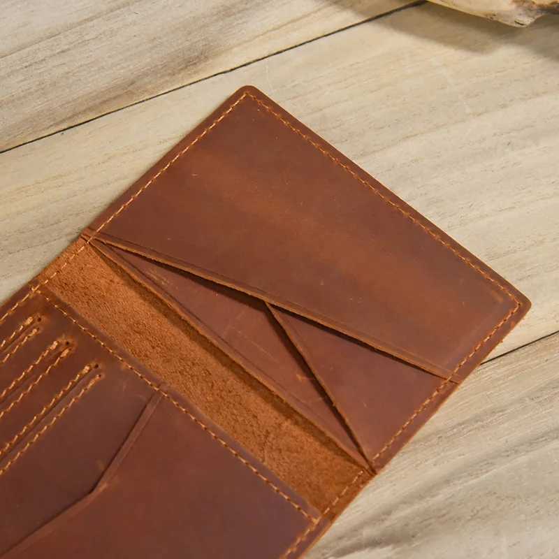 Luufan Genuine Leather Short Wallet Men Wowen Simple Design Purse Holder Change Coin Purse Male Mini Clutch Wallets Z250621