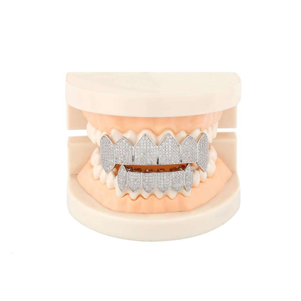Jewelry Micro Paved Zircon Fangs Bracelet Halloween Costume Personality Exaggerated Hip Hop Teeth Accessories