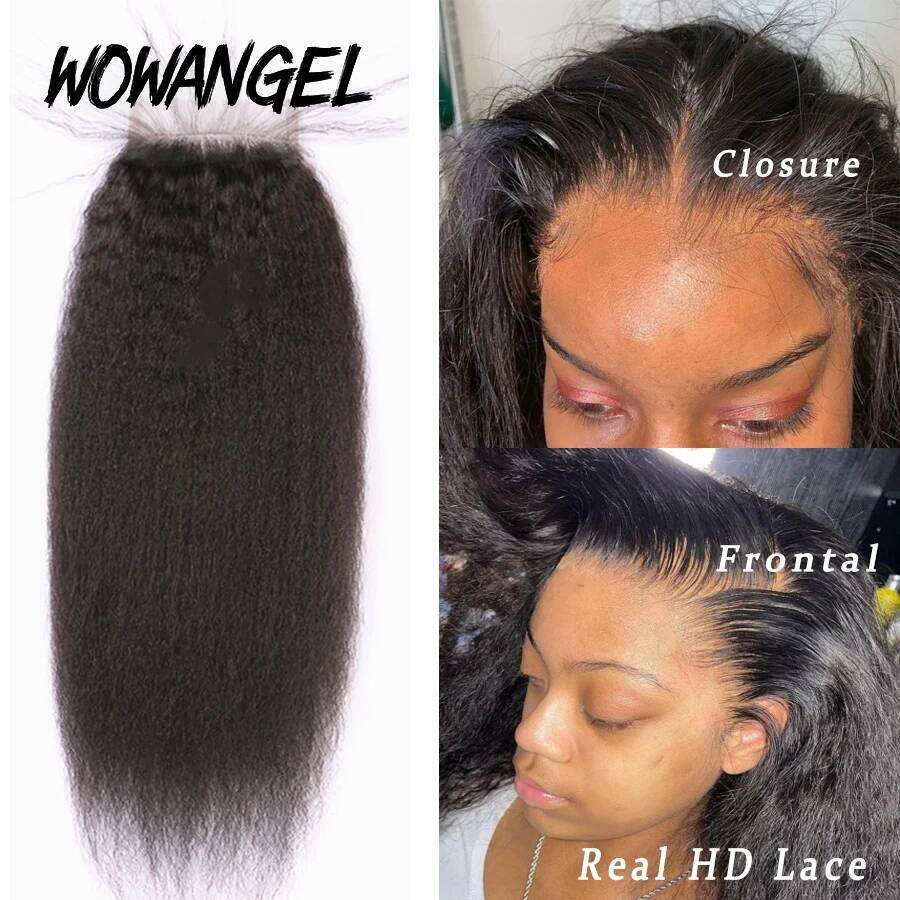 32 inch 5x5/6x6/13x4/13x6 HD Lace Frontal With Bundles Kinky Straight Yaki Human Melt Skins Hair Weave Extension
