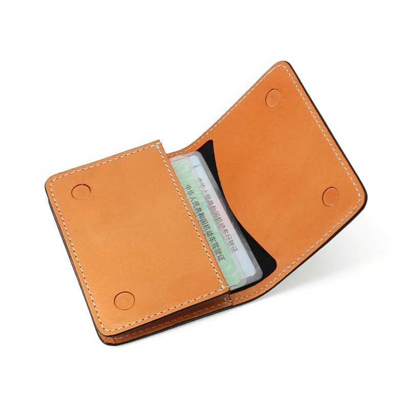 Business Card Case Genuine Leather Men Wallets Magnetic Coin Purses Cowhide Canvas Women Money Bag Z250621