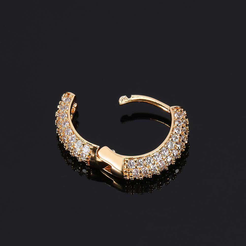 Hip Hop Jewelry Zircon Bubble Round Personality Accessories Men's Stud High-end Earrings 441d