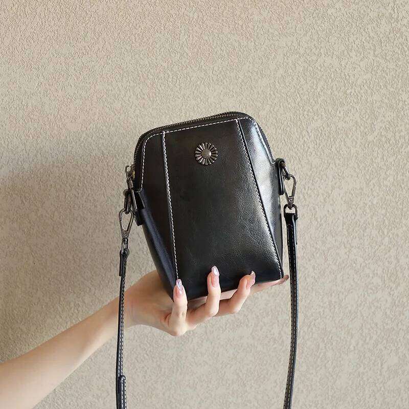 Genuine Leather Women's Crossbody Bag Fashion Mobile Phone Mini 2025 New Daily Commuting Small Shoulder Bag