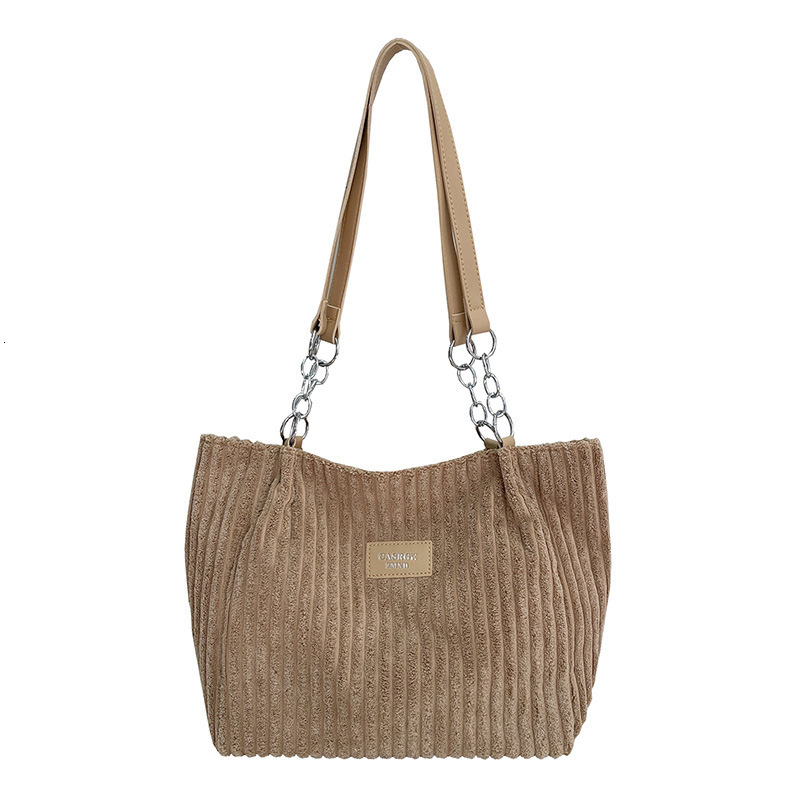 Free Shipping Designer Bag Large Capacity Corduroy Chain Underarm Bag Luxury Bag Tote Bag Women's Bag 2025 New Autumn Trendy Shoulder Commuter Ba