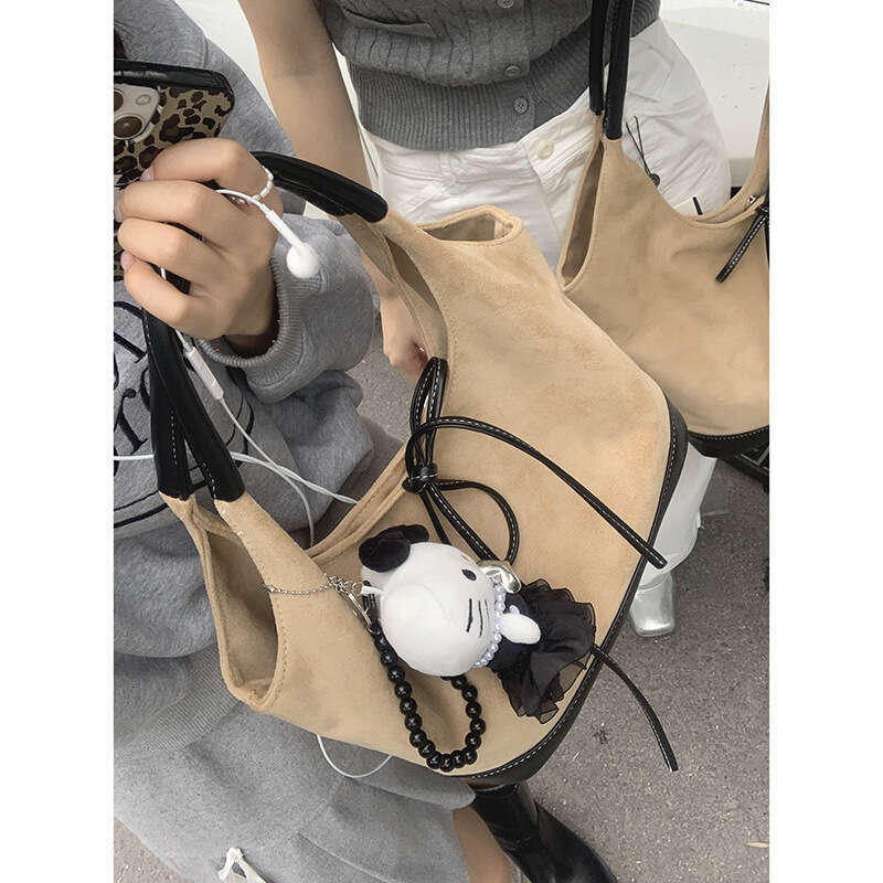 designer bag Autumn Suede Handheld Basket for Women 2024 New Tote Large Capacity Underarm Bag