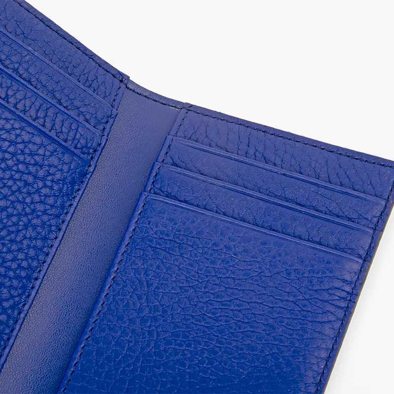 Donna-in Genuine Leather Blue Card Holder for Women Men Leather High Quality Card Holder Protective Card Z250621