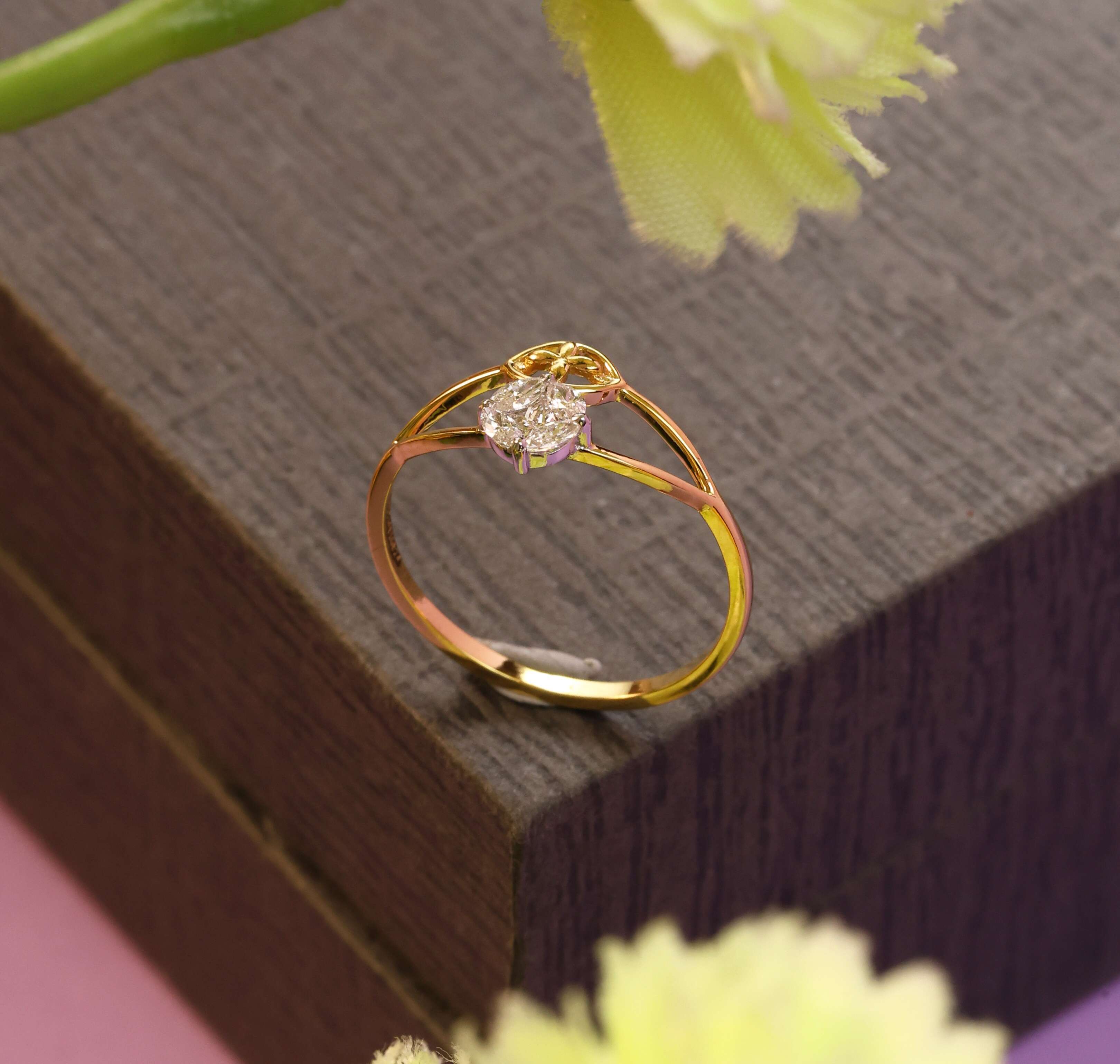 Best Premium Demand Cheap Selling Price Best High 14K Rose Gold Diamond Engagement Ring Elegant Design Anniversary