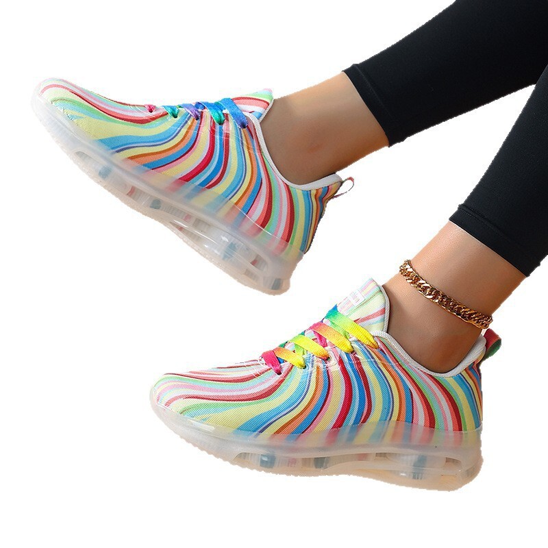 Luxury Brand Designer Shoes Sandals 2025 New Foreign Trade Large Size Lace-Up Colorful Low-Top Sneakers Graffiti Lazy Canvas Flat Shoes Cross-Border W