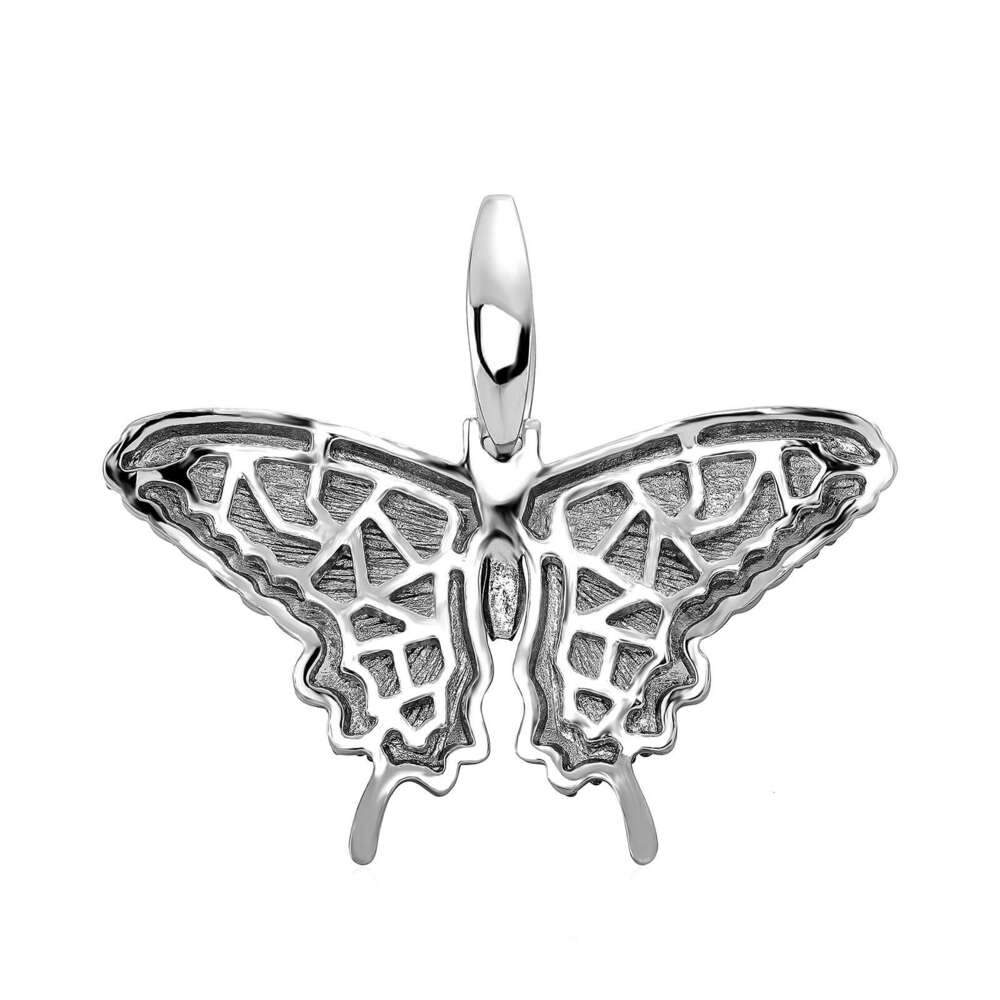 INS Style Bling Super Shiny Alloy Full Dia Butterfly Pendant High-end Women's Necklace