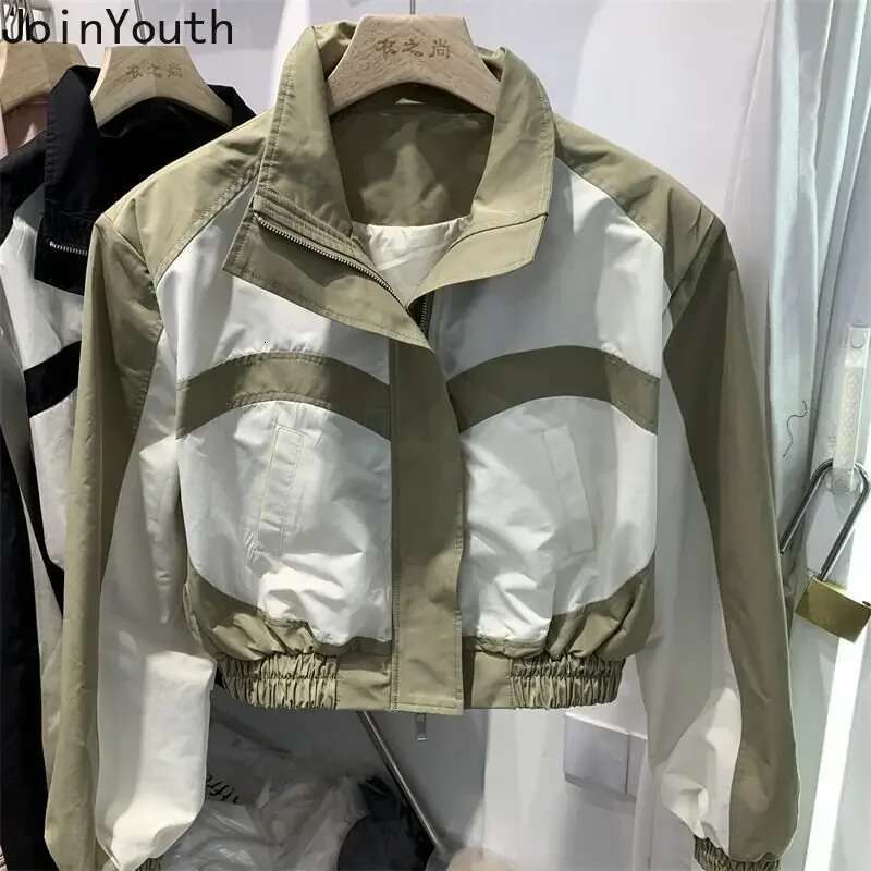 Jackets for Women Stand Neck Long Sleeve Outwear Crop Tops 2025 Ropa Mujer Streetwear Fashion Casual Korean Clothing Y2k Coat