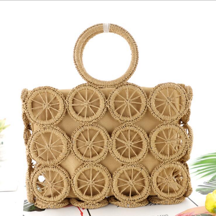 Women's Fashion Vacation Beach Bag Free Shipping Large Capacity Ins Handmade Weaving Handbag Luxury Designer Shoulder Bag