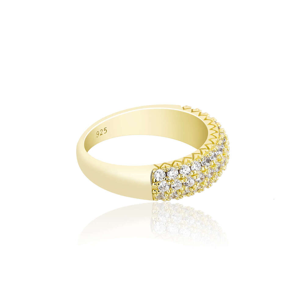 Ins Full Diamond Texture Silver Fashion Starry Sky Ring Gold Australia