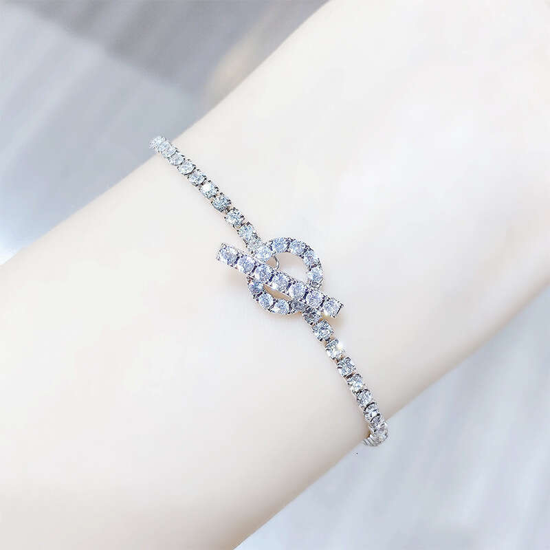 Korean Simple Personality Fashion Zircon Crystal Bracelet for Women Elegant Student Versatile Forest Style Jewelry Bangle