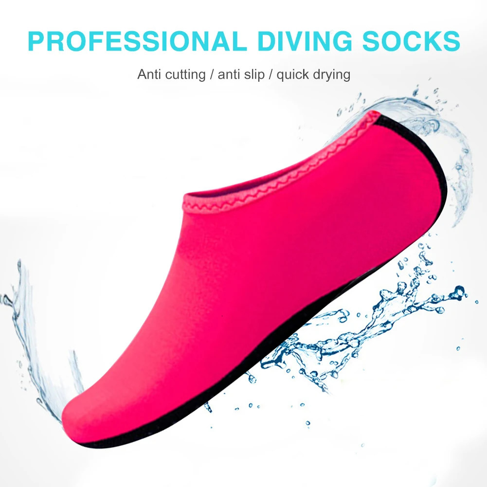 Aqua Diving Sockses Swimming Socks Slipper NonSlip Water Shoes Summer Beach Sandal Flat Shoe For Sport Men 250612
