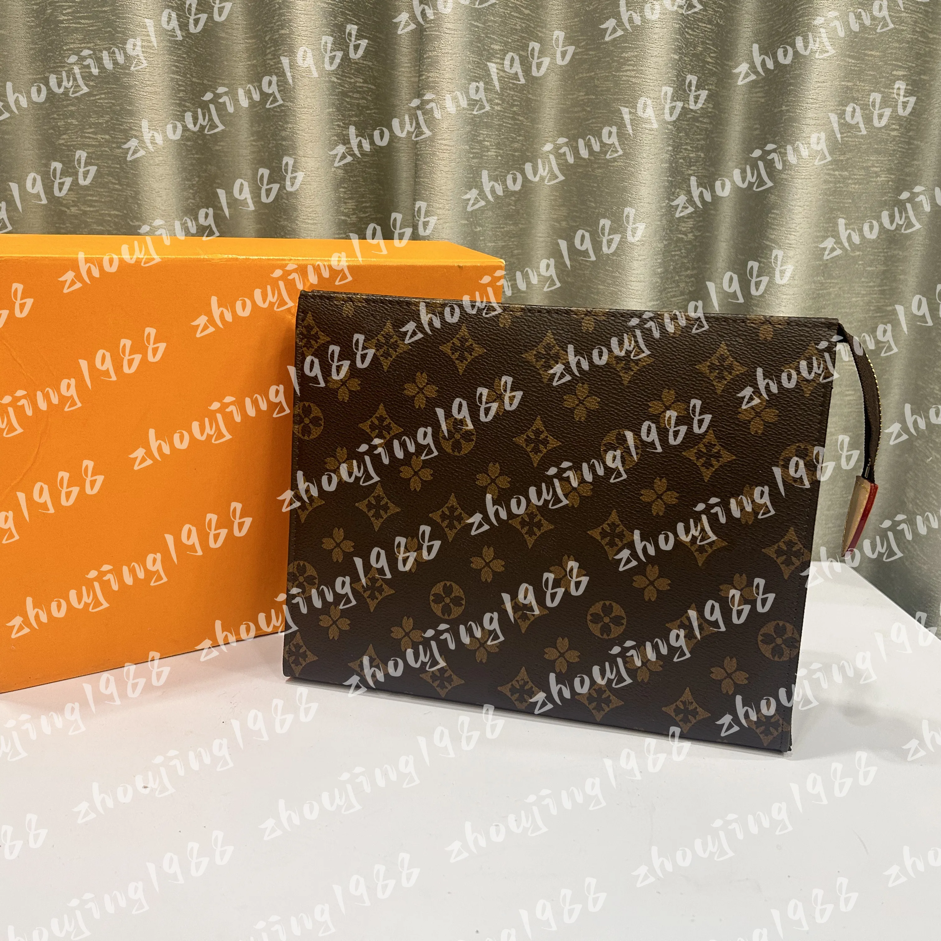 10A Womens Hag / old flower / rectangular handbag women travel makeup bag new designer high quality men wash bag cosmetic bags with dust bag N47542