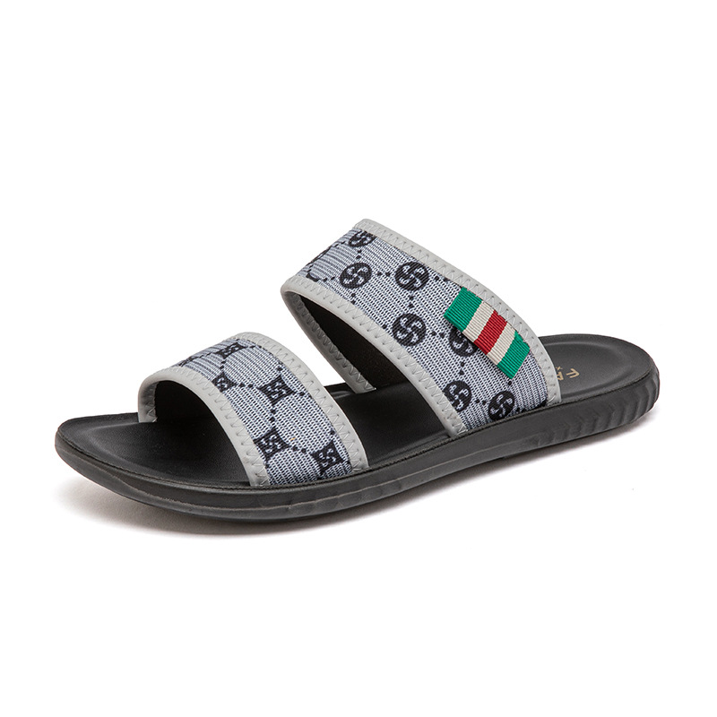 Designer's summer new flip-flops, outdoor trendy men's sandals, casual slippers, breathable canvas men's shoes, cross-border Free Shipp