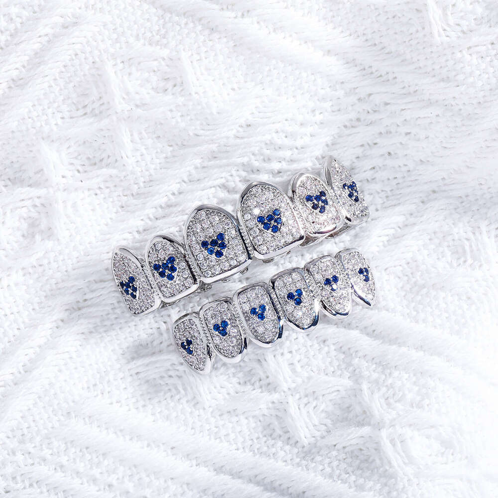 Full Double Color Heart Zircon Bracelet Hip Hop Inlaid Dia Trendy HIPHOP Accessories