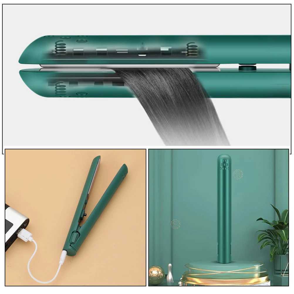 Mini USB Iron Green Quick Heat Travel Hair Styling Tool Straightener Women Hair Straightener Lightweight EfficientXJ250621
