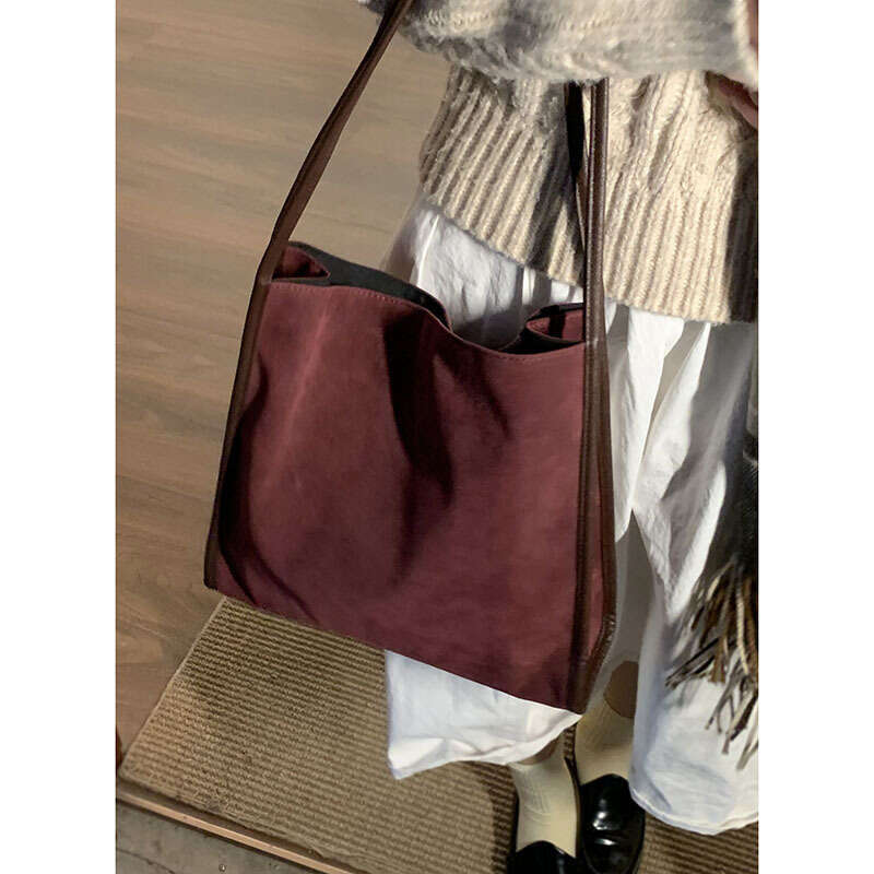 designer bag Winter Suede Underarm for Women 2024 New Korean Style Tote Casual Large Capacity Shoulder Bag