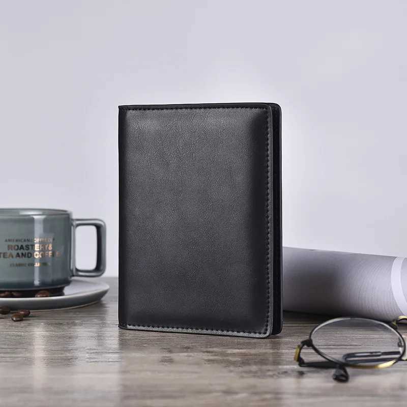 New Soft Genuine Leather Mens Passport Cover ID Card Case Purse Bank Holder Travel Wallet For Men Black Brown Z250621
