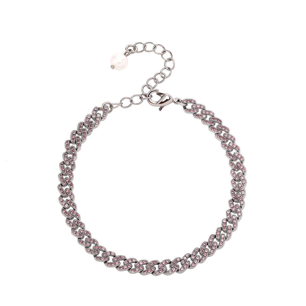 Cuban Bracelet Punk Hip Hop Unisex Color-Retaining Chain Natural Pearl Pendant Gold Australian