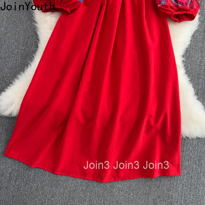 Bohemian Dress Women Embroidered Tassel Dresses