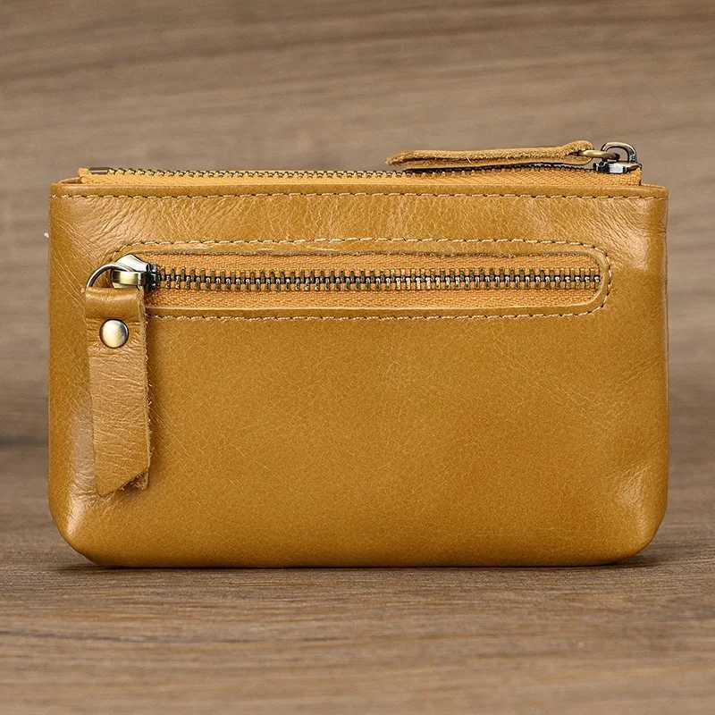 2025 Hot Sale Short Purse Genuine Leather Card Wallet For Men Women Wallet Coin Purse Cash Change Key Purse For Male Z250621