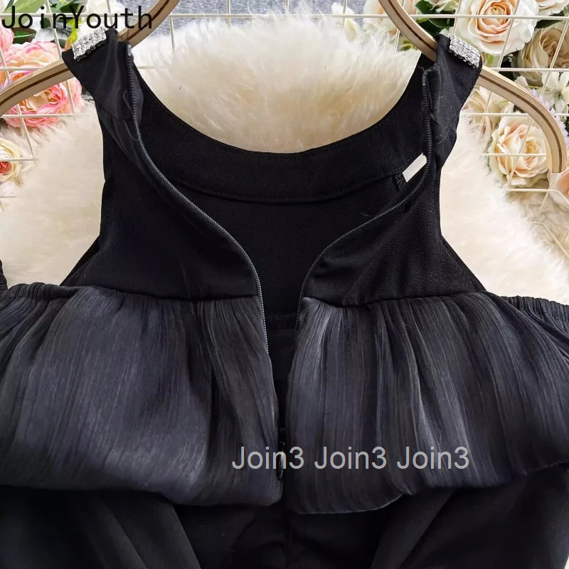 Temperament A-line Robe Femme Summer Dress for Women 2025 Vestidos De Mujer Off Shoulder Diamond O-neck Sleeveless Sexy Dresses